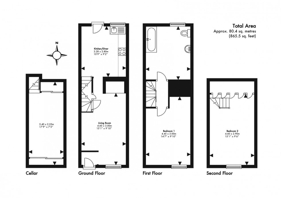 Floorplan for Dolphin Street, Deal, Kent