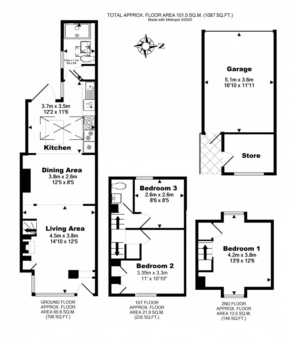 Floorplan for Victoria Road, Deal, Kent