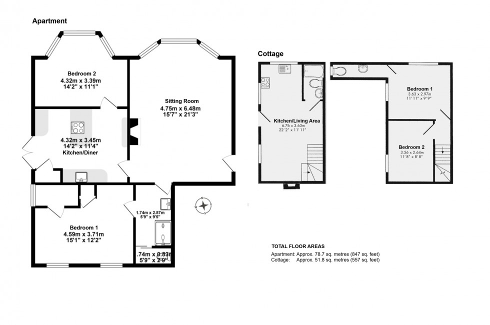 Floorplan for The Strand, Walmer, Deal