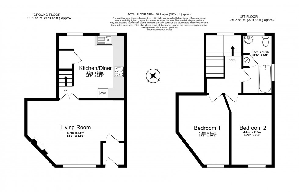 Floorplan for Great Mongeham, Deal, Kent