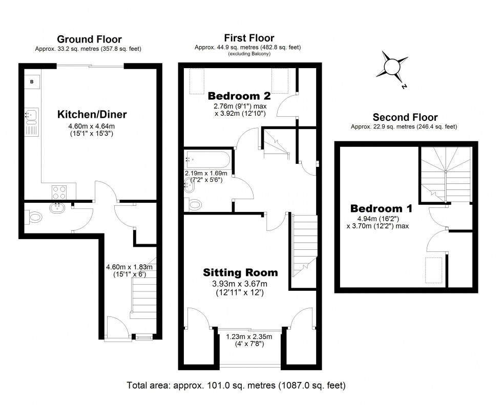 Floorplan for Deal, Kent