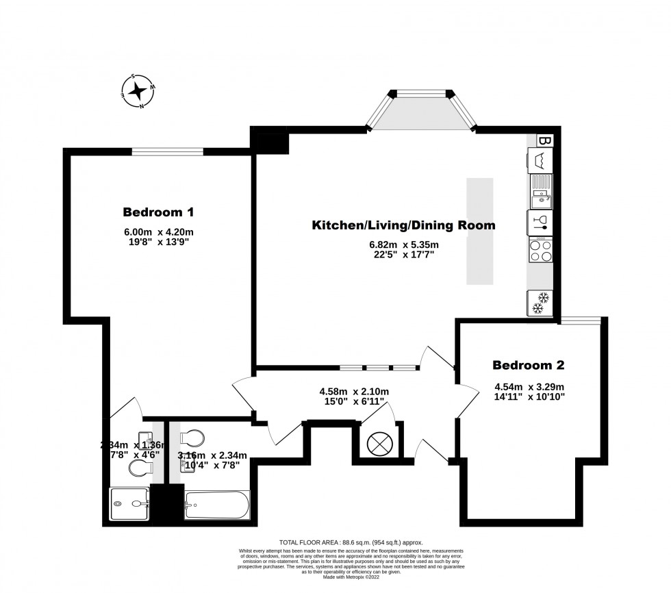 Floorplan for Deal, Kent