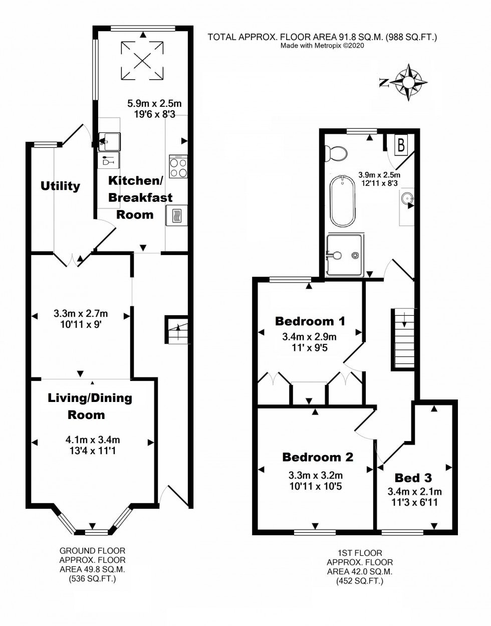 Floorplan for Deal, Kent