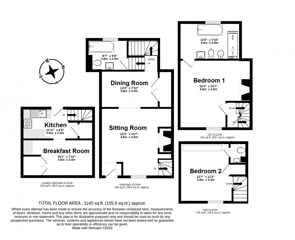 Floorplan for Deal, Kent