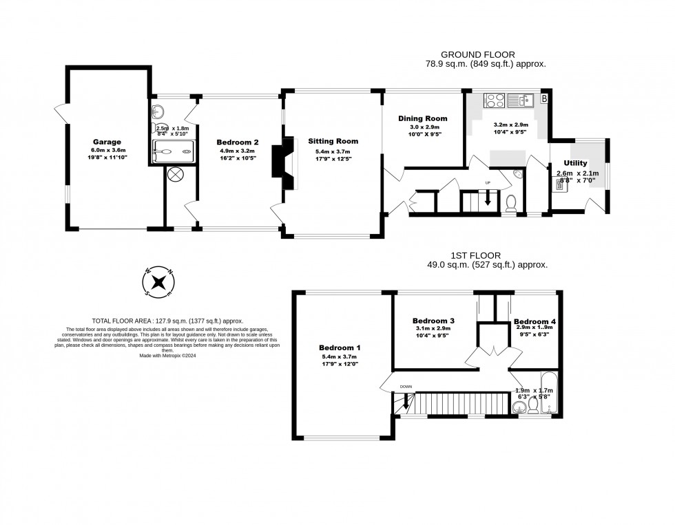 Floorplan for Walmer, Deal, Kent