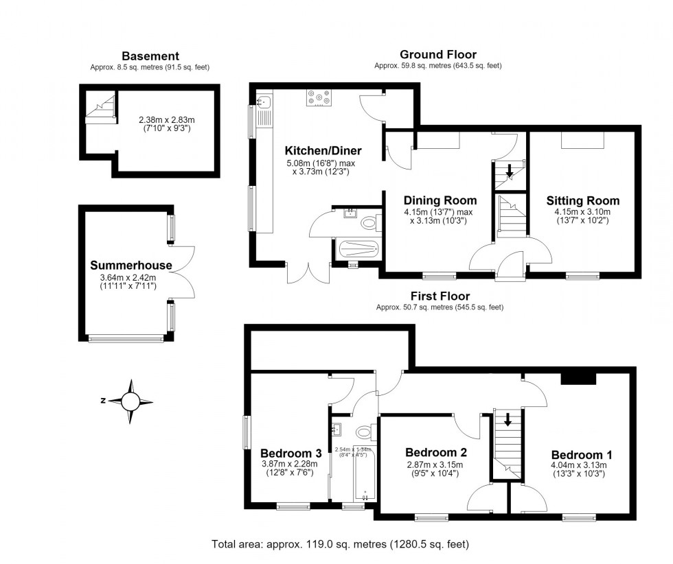 Floorplan for St Margarets-At-Cliffe, Dover, Kent