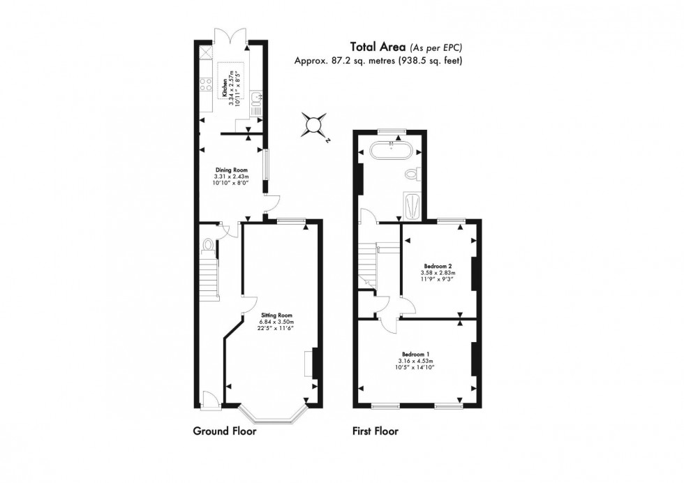 Floorplan for Walmer, Deal, Kent