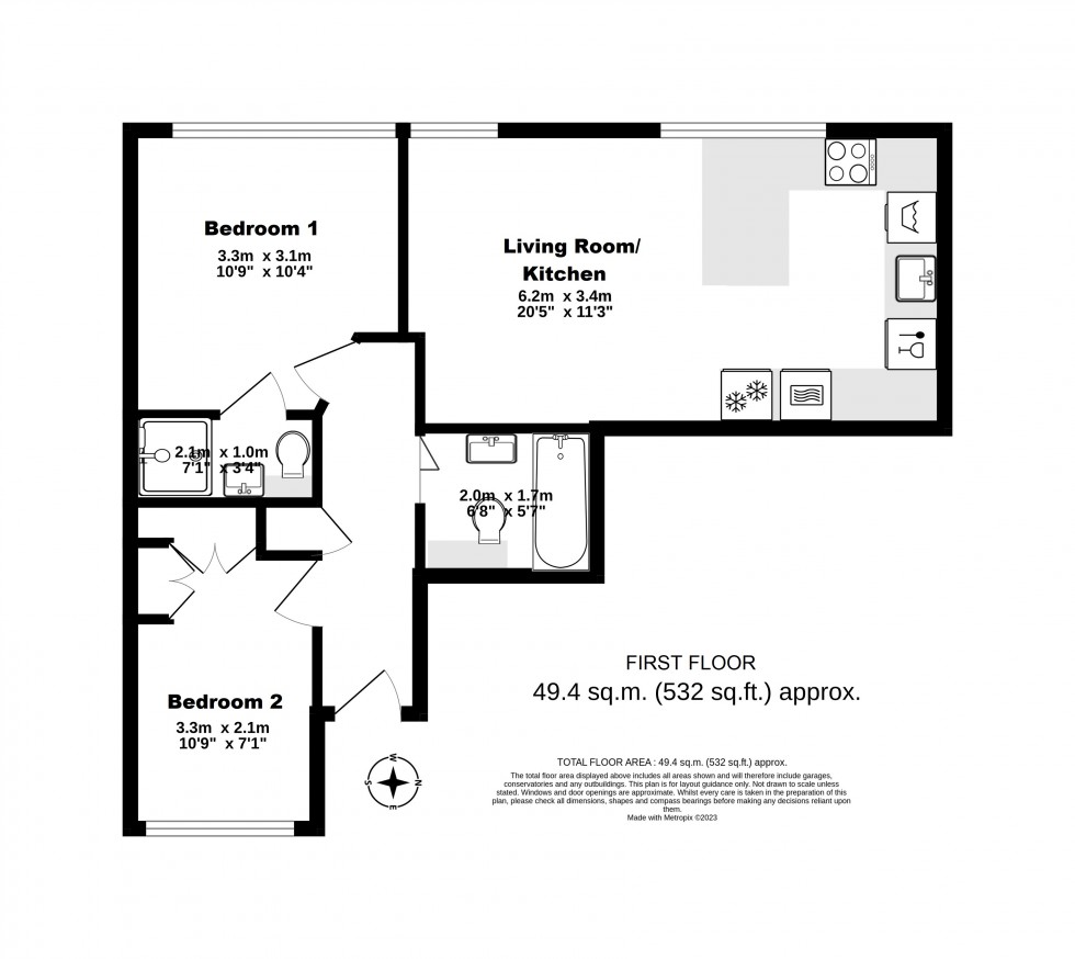 Floorplan for Deal, Kent