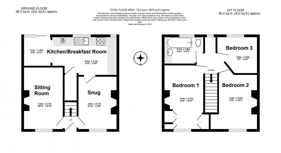 Floorplan for Deal, Kent