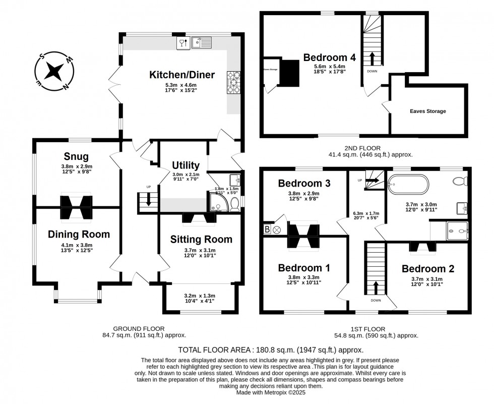 Floorplan for Kingsdown, Deal, Kent
