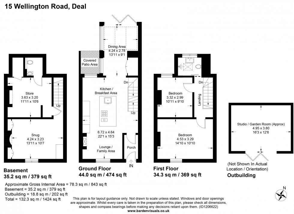 Floorplan for Deal, Kent