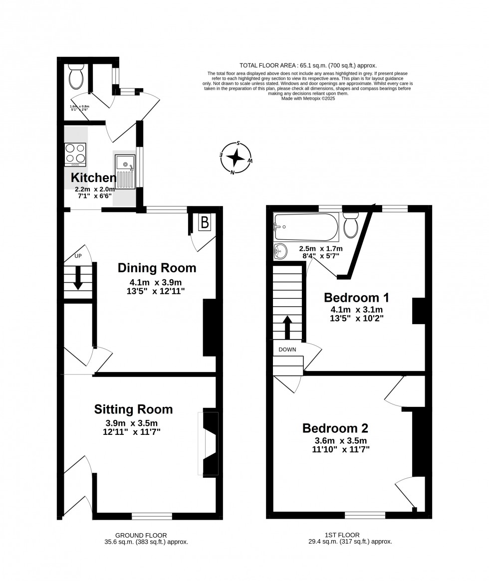 Floorplan for Deal, Kent