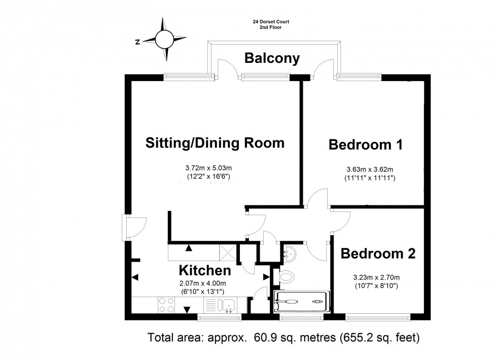 Floorplan for Lord Warden Avenue, Walmer, Kent