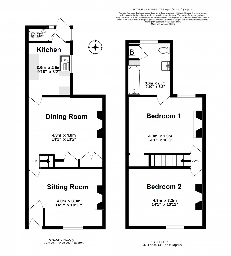Floorplan for Walmer, Deal, Kent