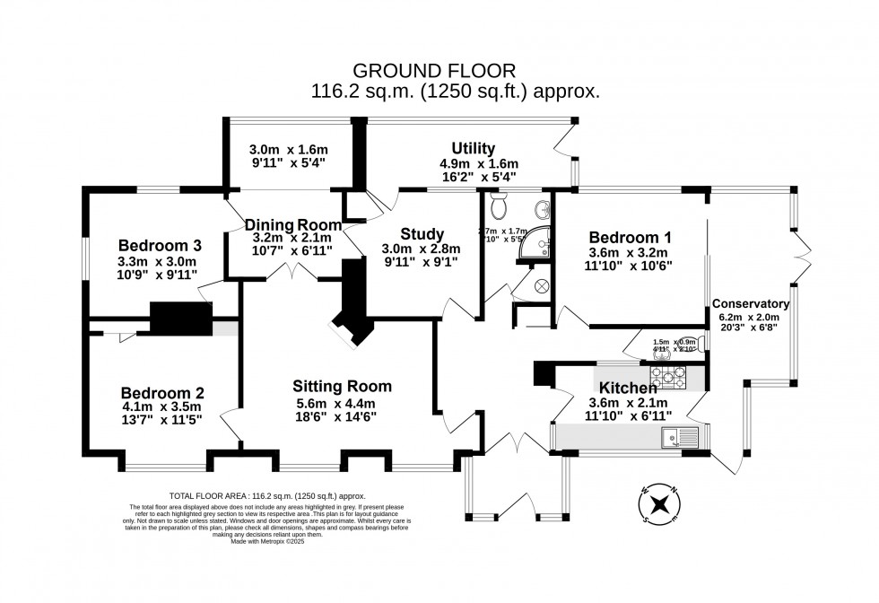 Floorplan for Kingsdown, Deal, Kent