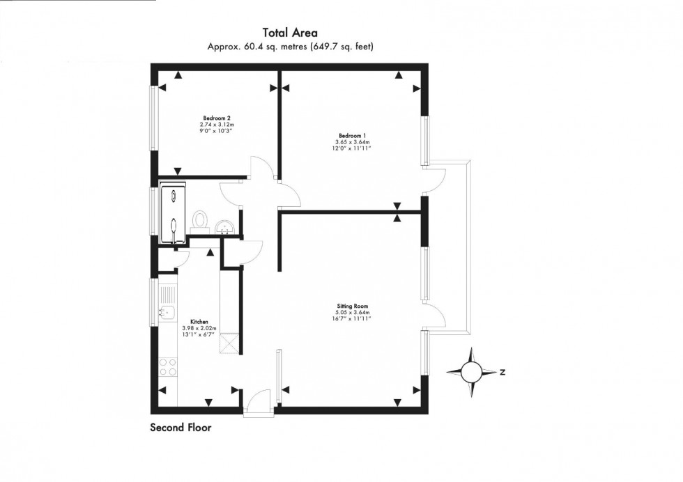 Floorplan for Lord Warden Avenue, Walmer, Deal