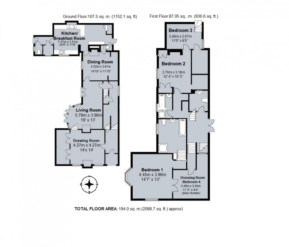 Floorplan for Walmer, Deal