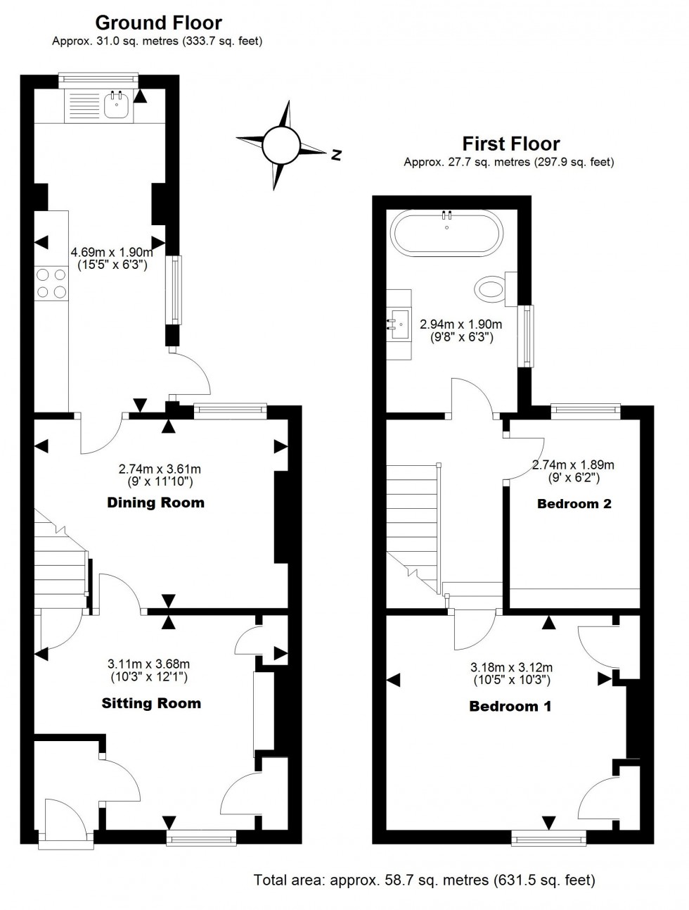 Floorplan for Deal, Kent