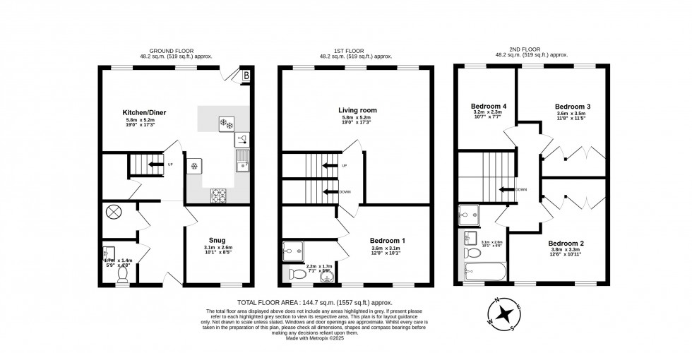 Floorplan for Walmer, Deal, Kent