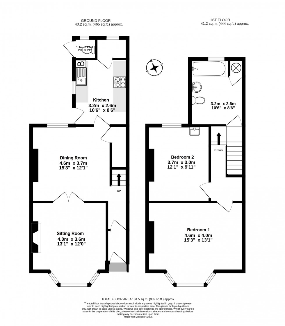 Floorplan for Walmer, Deal, Kent