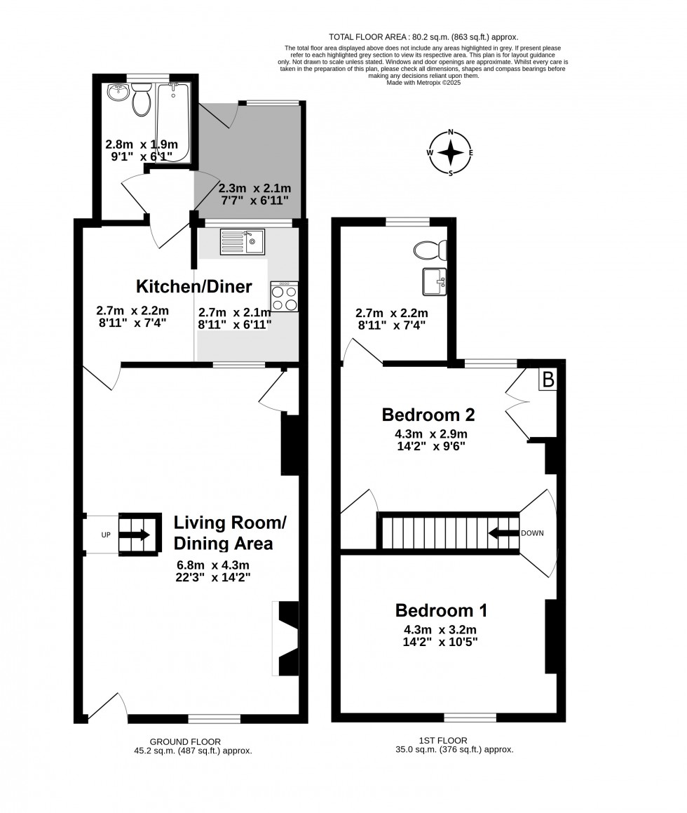 Floorplan for Deal, Kent