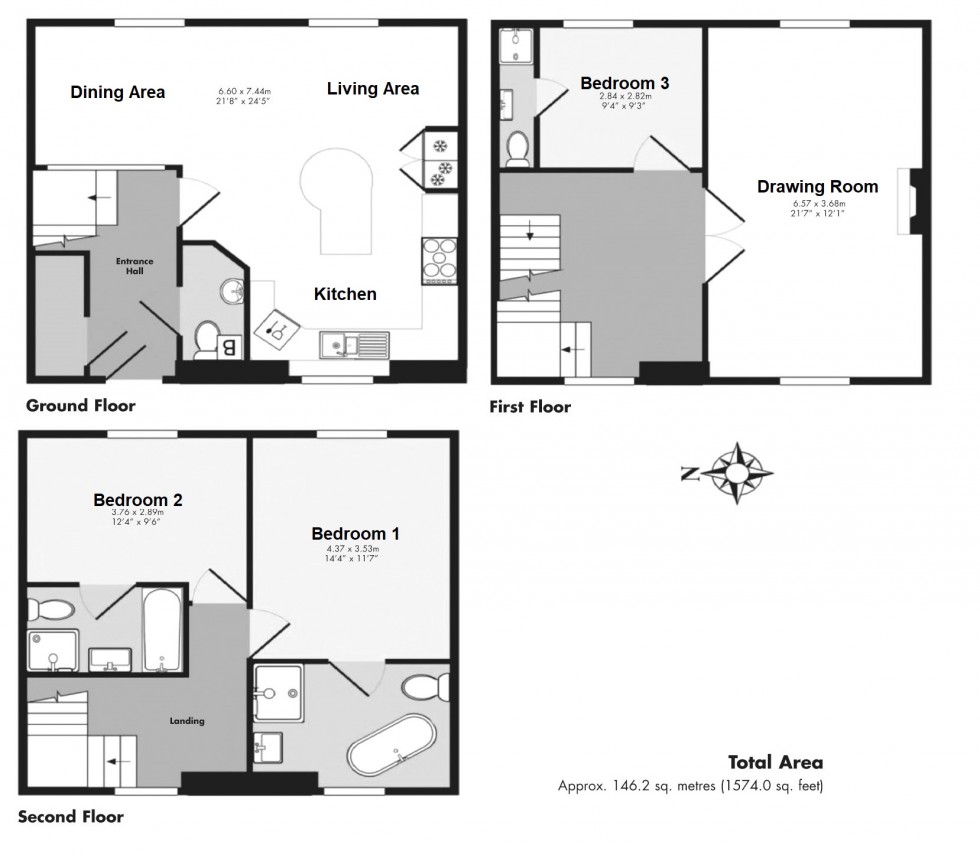 Floorplan for The Strand, Walmer, Deal