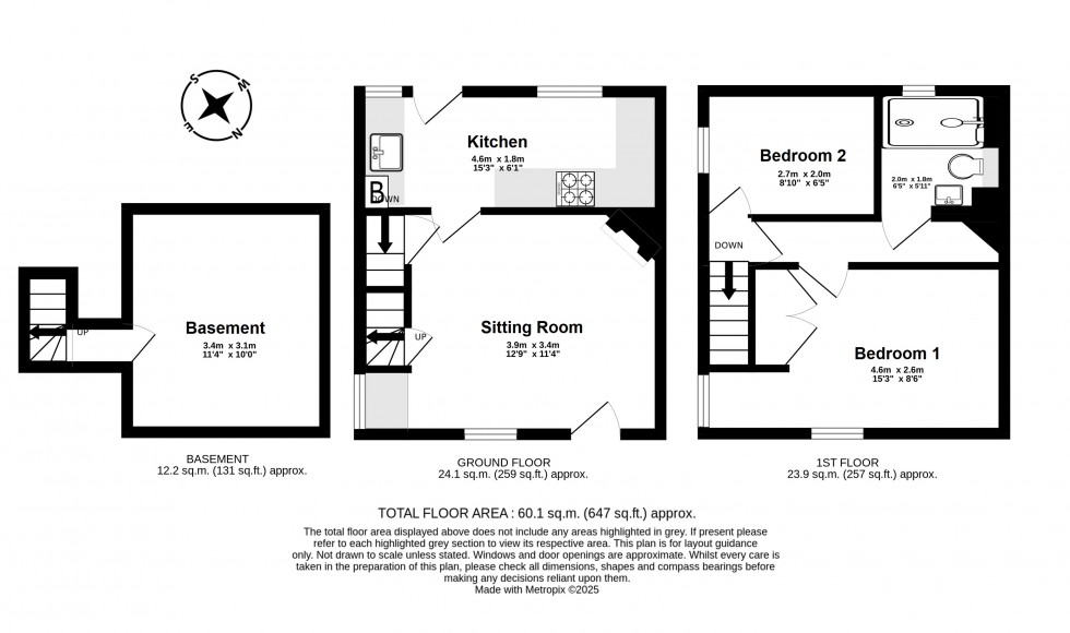 Floorplan for Walmer, Deal, Kent