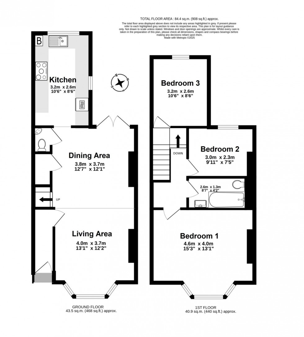 Floorplan for Walmer, Deal, Kent