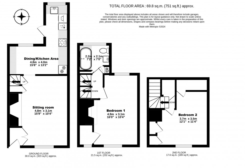 Floorplan for Deal, Kent