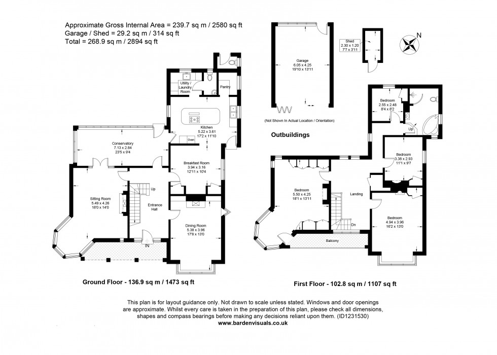 Floorplan for Deal, Kent