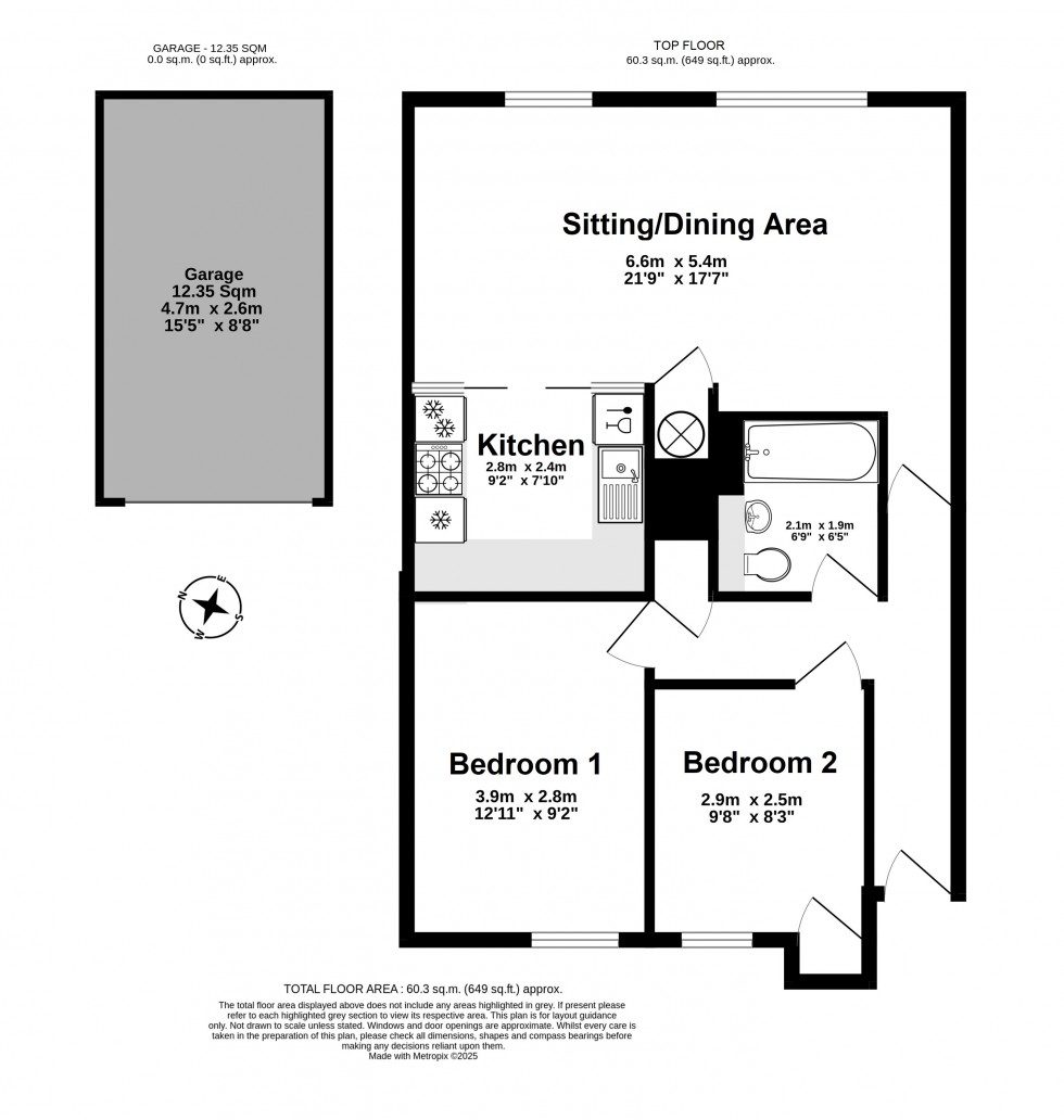 Floorplan for The Marina, Deal, Kent