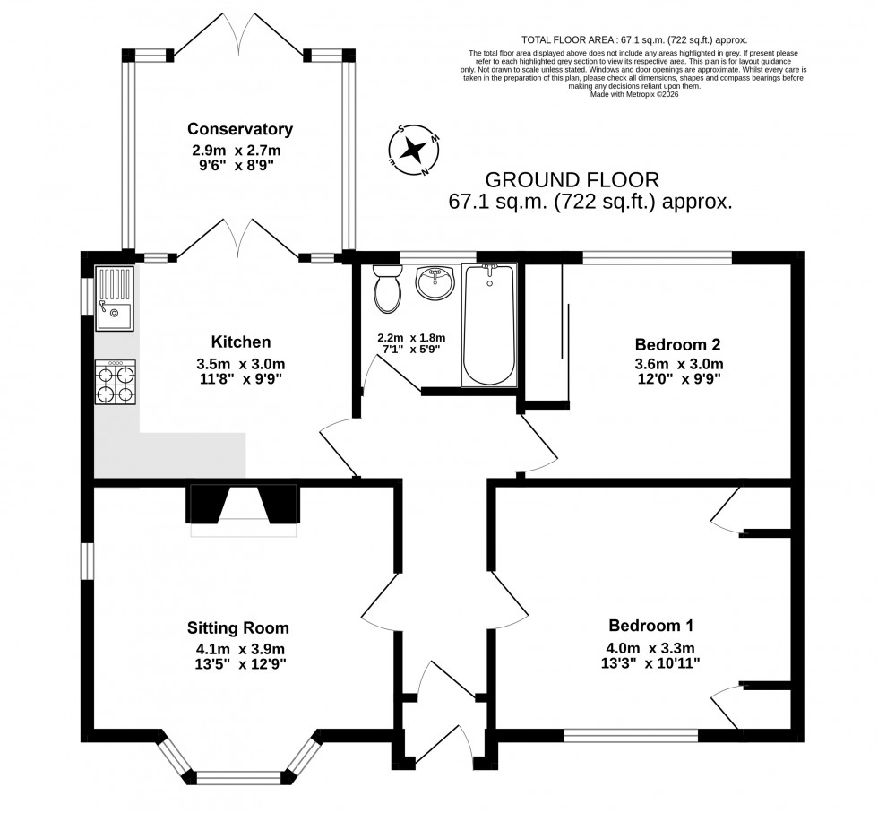 Floorplan for Deal, Kent