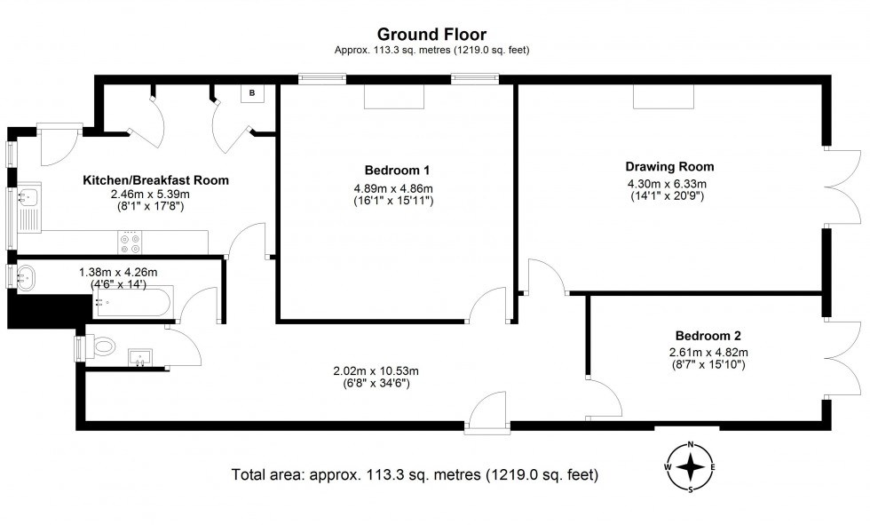 Floorplan for The Beach, Walmer, Deal