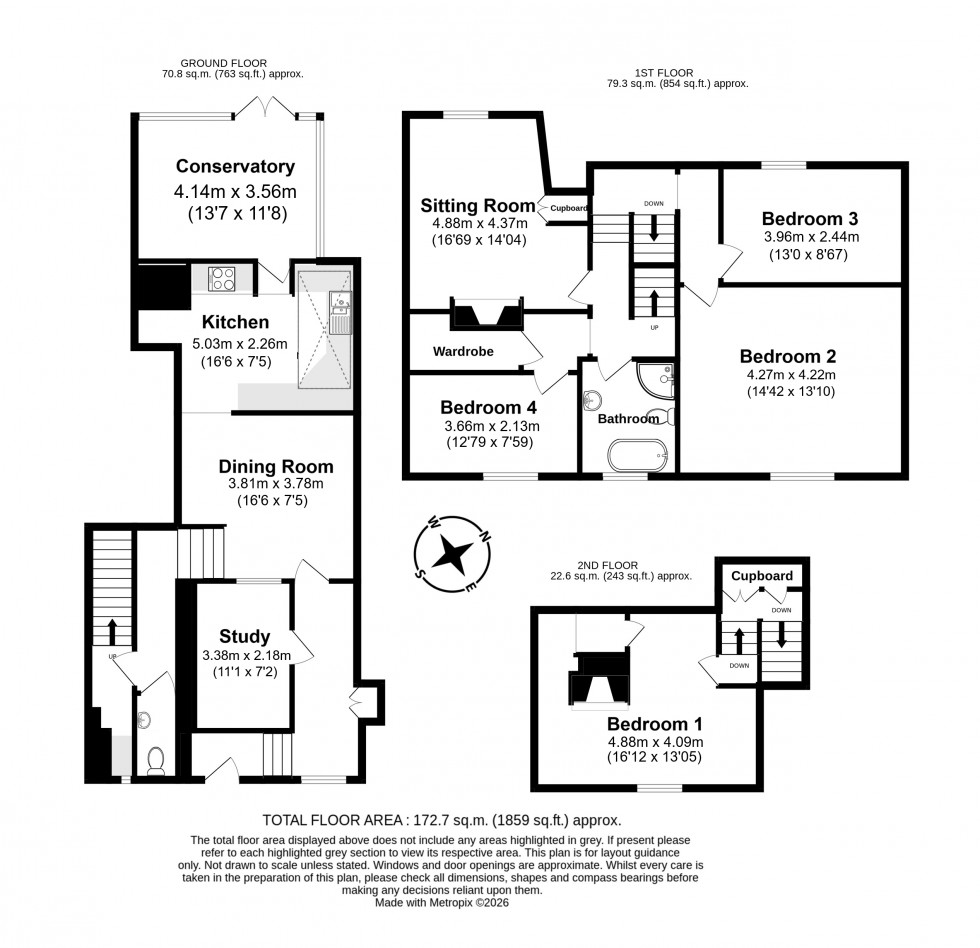 Floorplan for Dover Road, Walmer, Deal, Kent