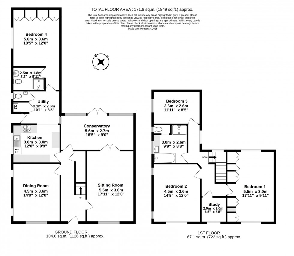 Floorplan for Walmer, Deal