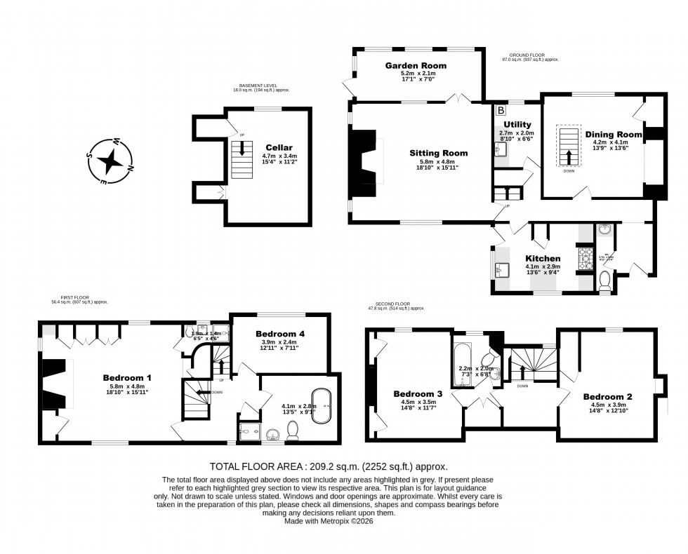 Floorplan for Great Mongeham, Deal, Kent