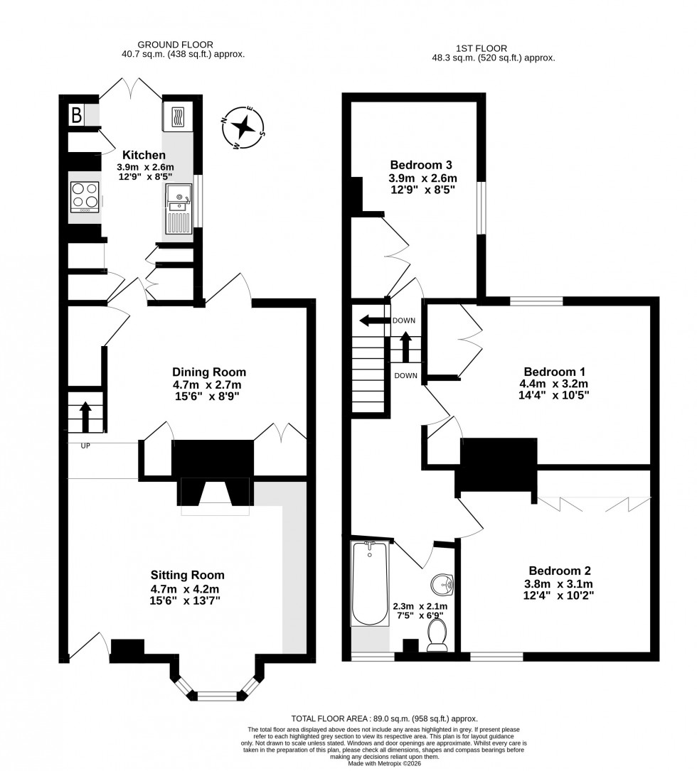 Floorplan for Sandwich, Kent