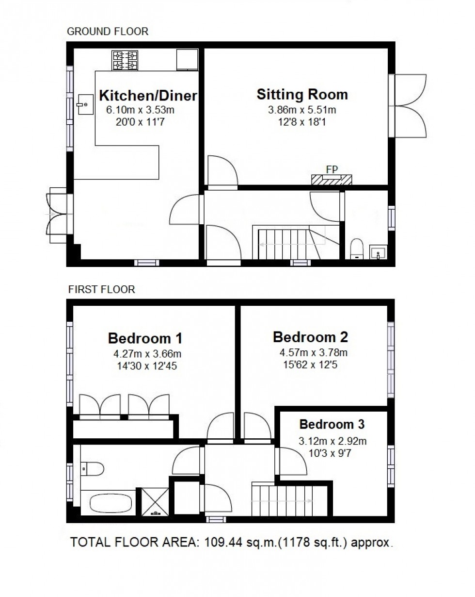 Floorplan for Deal, Kent