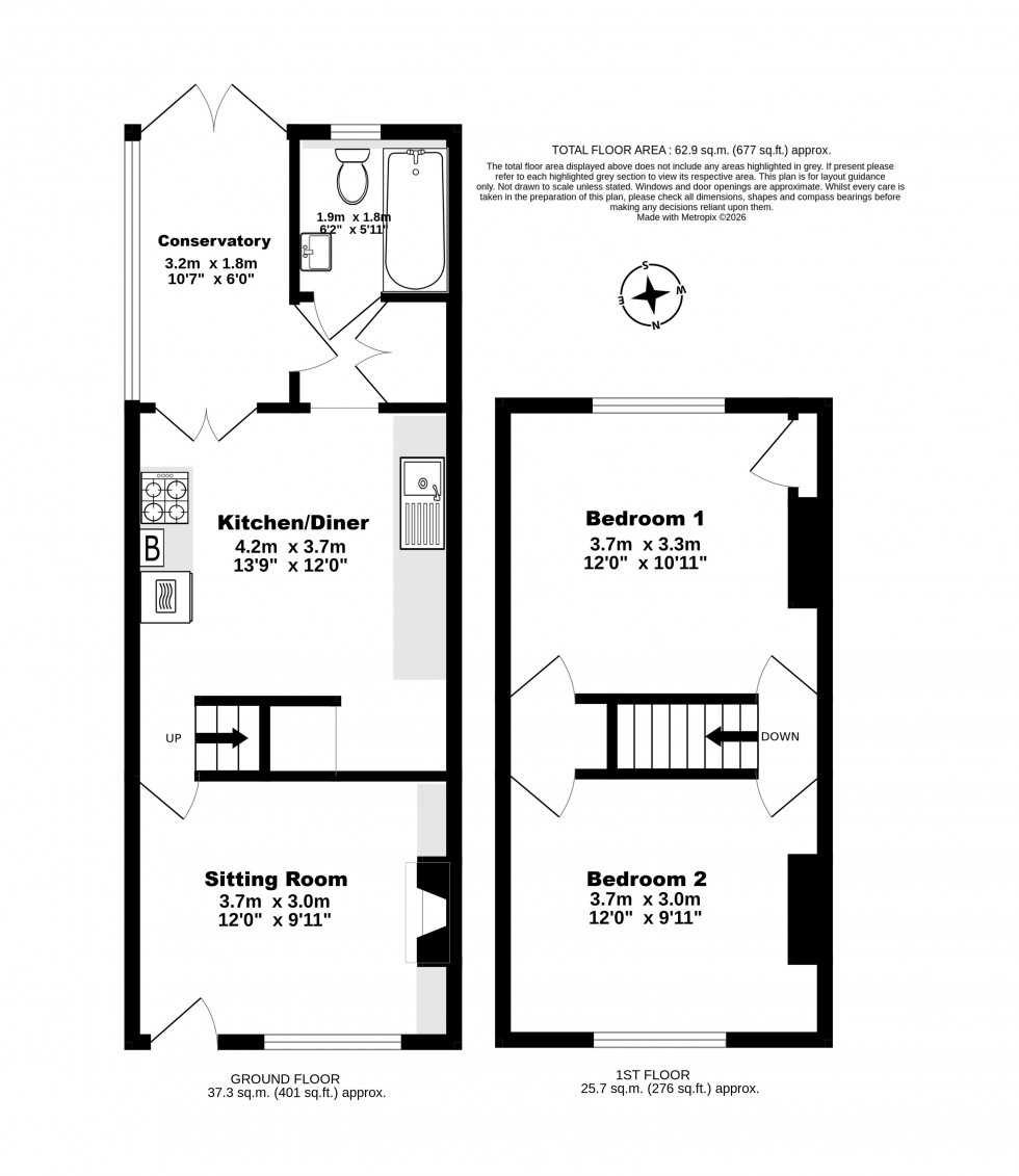 Floorplan for Walmer, Deal, Kent