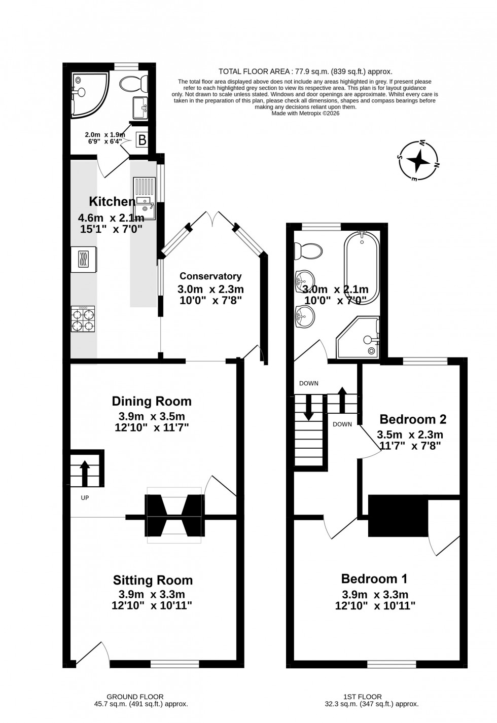 Floorplan for Deal, Kent