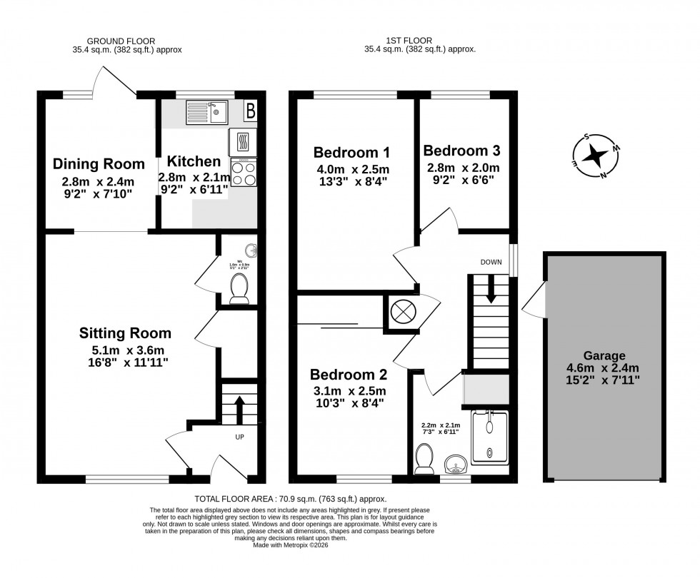 Floorplan for Deal, Kent