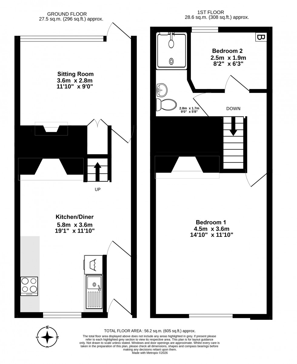Floorplan for Sandwich, Kent