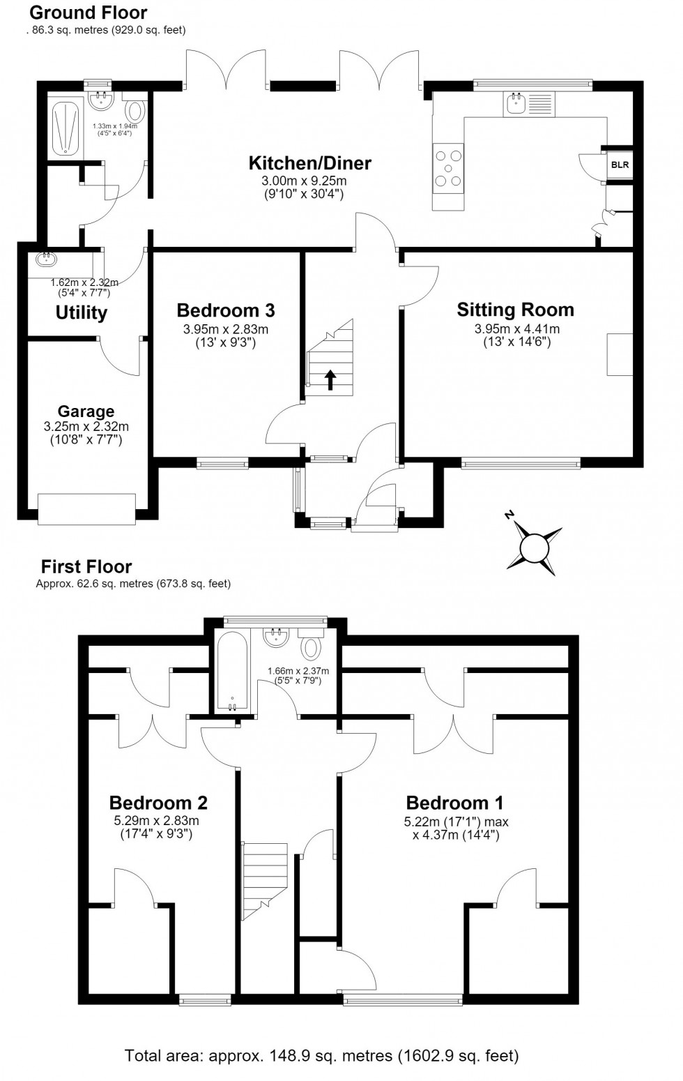 Floorplan for Sholden, Deal, Kent