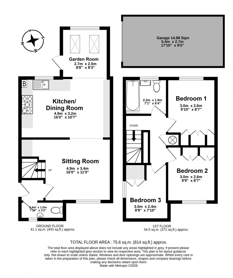 Floorplan for Walmer, Deal, Kent
